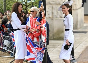 The Royal Fashion Diary! At Trooping the Colour, Kate Middleton looks stunning in a white Jenny Packham dress